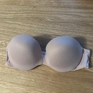 On Gossamer strapless push up bra nude 32b